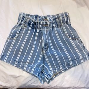 Pacsun Pinstripe Mom Short